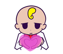 A hairstyle is a strange child. sticker #10784309