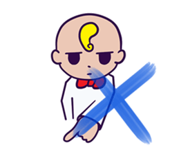 A hairstyle is a strange child. sticker #10784311