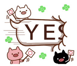 3 pigs and balloons 3 sticker #10784646