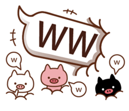 3 pigs and balloons 3 sticker #10784651