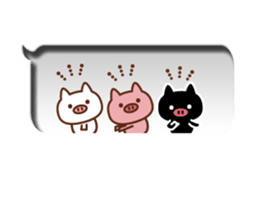 3 pigs and balloons 3 sticker #10784666