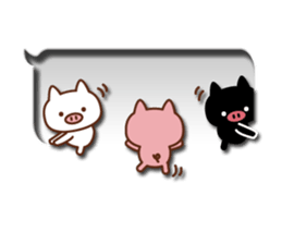 3 pigs and balloons 3 sticker #10784667