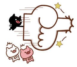 3 pigs and balloons 3 sticker #10784671