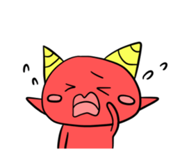 cute monstrous being Sticker sticker #10784709