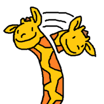 Giraffe LONG LONG Stickers3 sticker #10784881