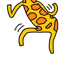 Giraffe LONG LONG Stickers3 sticker #10784885