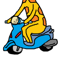 Giraffe LONG LONG Stickers3 sticker #10784886