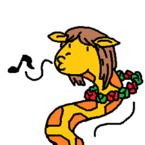 Giraffe LONG LONG Stickers3 sticker #10784888