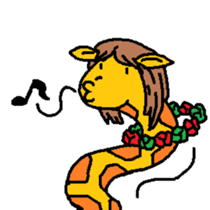 Giraffe LONG LONG Stickers3 sticker #10784888