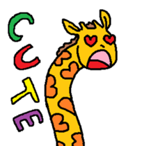 Giraffe LONG LONG Stickers3 sticker #10784889