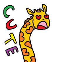 Giraffe LONG LONG Stickers3 sticker #10784889