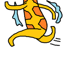 Giraffe LONG LONG Stickers3 sticker #10784895