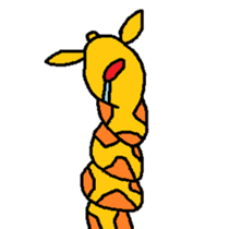 Giraffe LONG LONG Stickers3 sticker #10784897