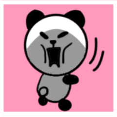 Divided Yes panda, balloon nod ed.