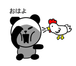 Divided Yes panda, balloon nod ed. sticker #10786896