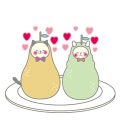 Pear alpaca and pear cat