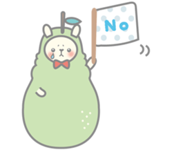 Pear alpaca and pear cat sticker #10788578