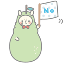 Pear alpaca and pear cat sticker #10788578
