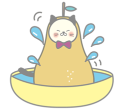 Pear alpaca and pear cat sticker #10788579