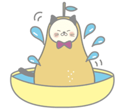 Pear alpaca and pear cat sticker #10788579