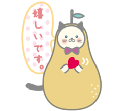 Pear alpaca and pear cat sticker #10788582