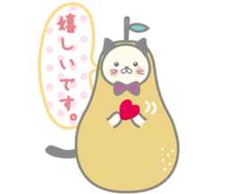 Pear alpaca and pear cat sticker #10788582