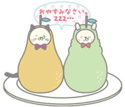 Pear alpaca and pear cat sticker #10788584