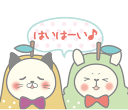 Pear alpaca and pear cat sticker #10788603
