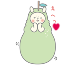 Pear alpaca and pear cat sticker #10788606