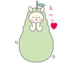 Pear alpaca and pear cat sticker #10788606