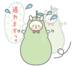 Pear alpaca and pear cat sticker #10788609