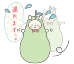 Pear alpaca and pear cat sticker #10788609