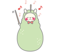 Pear alpaca and pear cat sticker #10788611