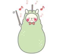 Pear alpaca and pear cat sticker #10788611