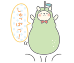 Pear alpaca and pear cat sticker #10788613