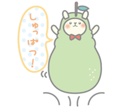 Pear alpaca and pear cat sticker #10788613