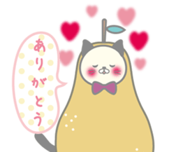 Pear alpaca and pear cat sticker #10788615