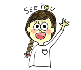 The girls who look good with a smile sticker #10789142