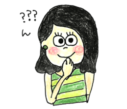 The girls who look good with a smile sticker #10789143