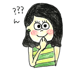 The girls who look good with a smile sticker #10789143