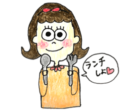 The girls who look good with a smile sticker #10789144