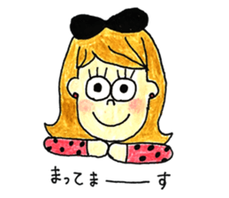 The girls who look good with a smile sticker #10789145