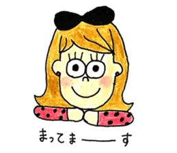 The girls who look good with a smile sticker #10789145