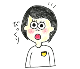 The girls who look good with a smile sticker #10789146