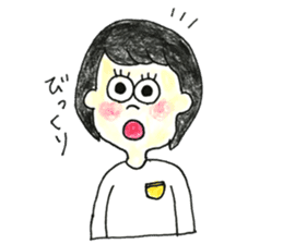 The girls who look good with a smile sticker #10789146