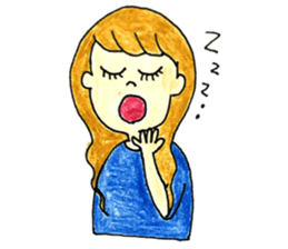 The girls who look good with a smile sticker #10789147