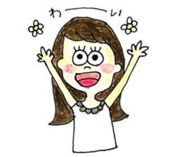 The girls who look good with a smile sticker #10789150