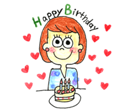 The girls who look good with a smile sticker #10789151