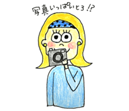 The girls who look good with a smile sticker #10789152