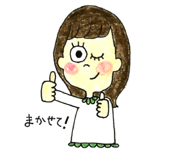 The girls who look good with a smile sticker #10789155